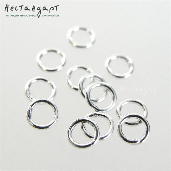 Кольцо соединительное паяное Sterling Silver 4,5х0,9 мм, изображение 2