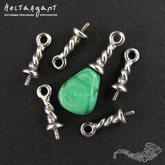 Концевик со штифтом Twisted Rope Sterling Silver 13 мм, изображение 2