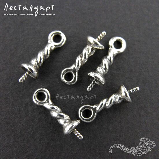 Концевик со штифтом Twisted Rope Sterling Silver 13 мм, изображение 4
