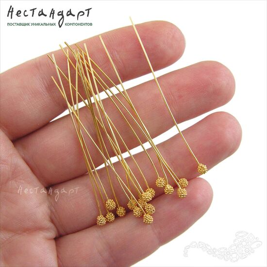 Декоративный пин Dandelion Vermeil Sterling Silver 53х0,53 мм, изображение 2