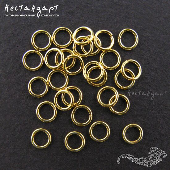 Кольцо разъемное Vermeil Sterling Silver 4х0,64 мм, изображение 2