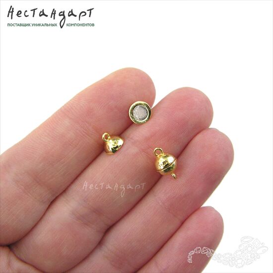 Замок магнитный Sfera Vermeil Sterling Silver 6х10 мм, изображение 2