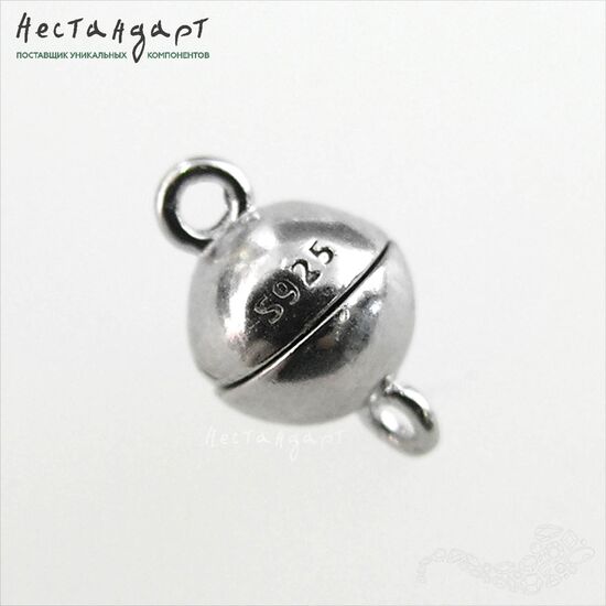 Замок магнитный Sfera Sterling Silver Rhodium Plated 6х10 мм