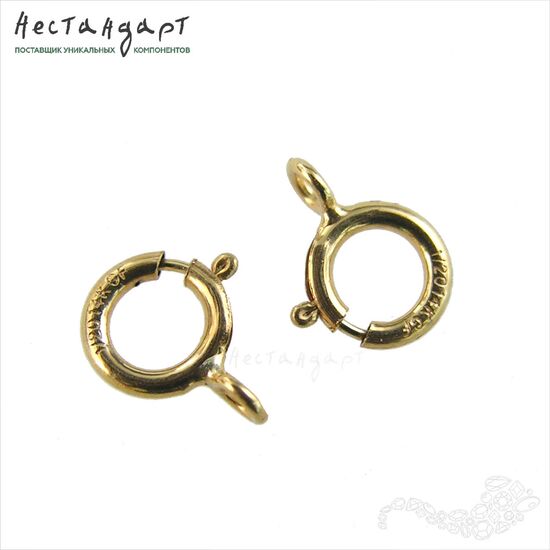 Замок-кольцо Шпрингельный Gold Filled 6 мм, изображение 2