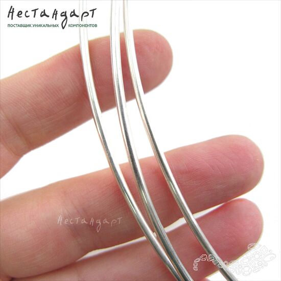 Проволока средней жесткости Sterling Silver 2,0 мм (уп. 1 см), изображение 2