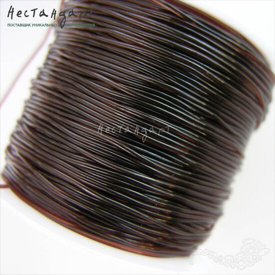 Спандекс (силиконовая резинка) Brown 0,8 мм (уп. 10 м.), изображение 3