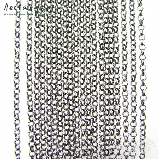 Цепочка Rolo Gun Black 2 мм, изображение 4