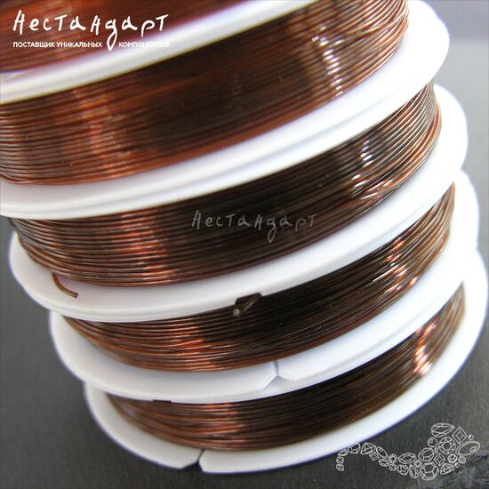 Спандекс (силиконовая резинка) Brown 0,6 мм (уп. 10 м.), изображение 3