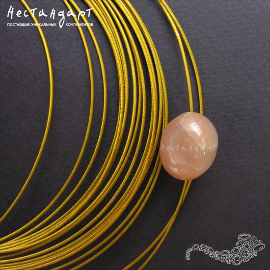 Ювелирный тросик (ланка) Античное золото 0,8 мм