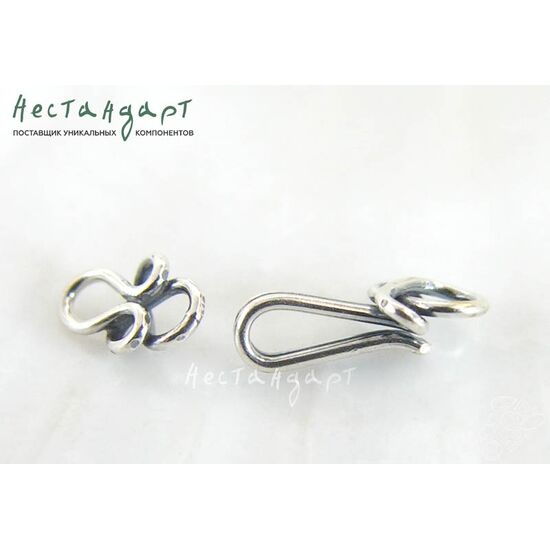 Замок-крючок Sterling Silver 11х5 мм