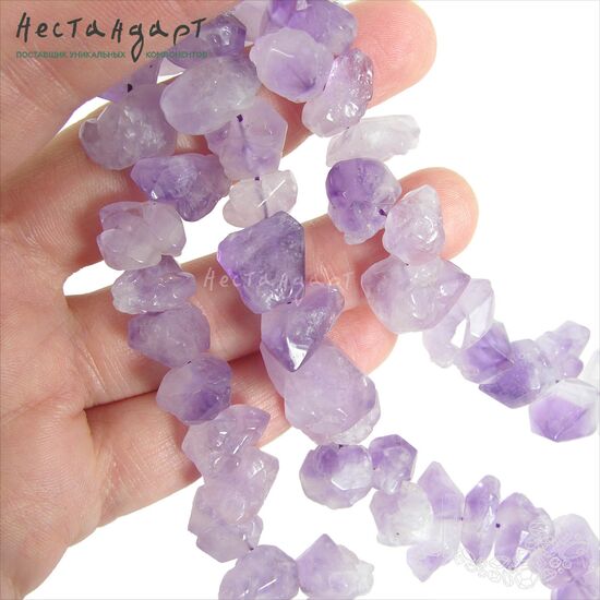 Аметист натуральный кристаллы и сростки 11-19 мм (уп. 7 шт.), изображение 2