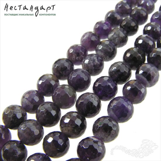 Аметист натуральный с ювелирной огранкой 8 мм (уп.6 шт.), изображение 4