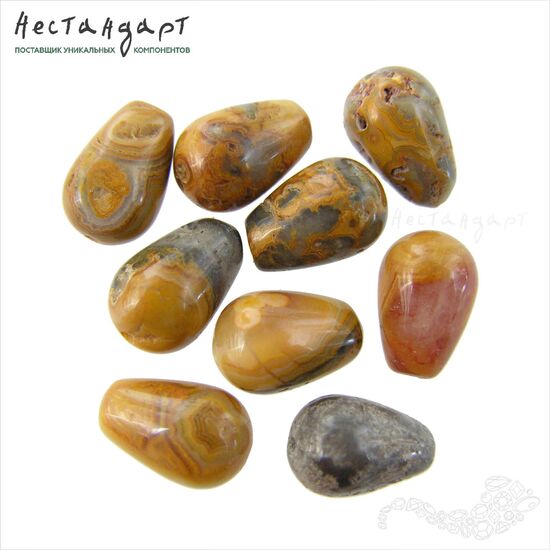 Агат натуральный Autumn Drop 12х8 мм, изображение 4