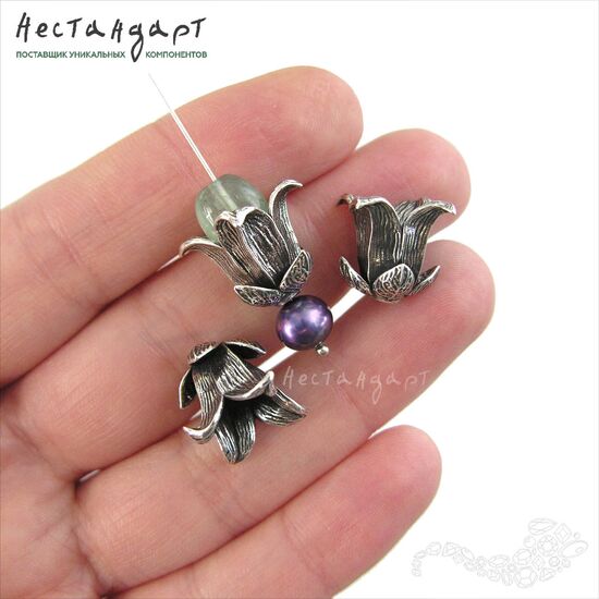 Чашечки для бусин Bellflower Sterling Silver 13 мм, изображение 2