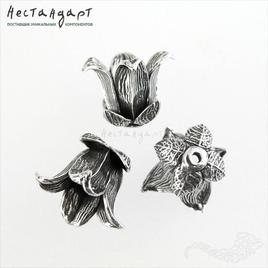 Чашечки для бусин Bellflower Sterling Silver 13 мм, изображение 5