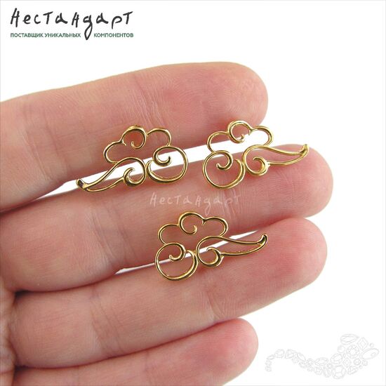 Коннектор-бусина Nuage Gold Plated 22 мм, изображение 2