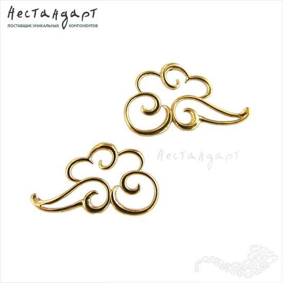 Коннектор-бусина Nuage Gold Plated 22 мм, изображение 4