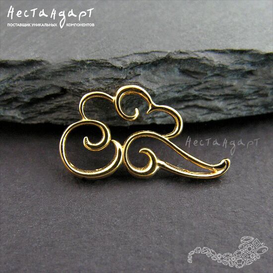 Коннектор-бусина Nuage Gold Plated 22 мм, изображение 5