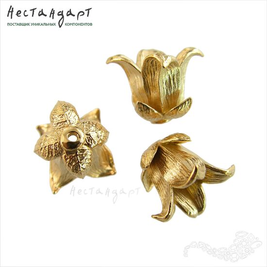 Чашечки для бусин Bellflower Gold Plated 13 мм, изображение 5
