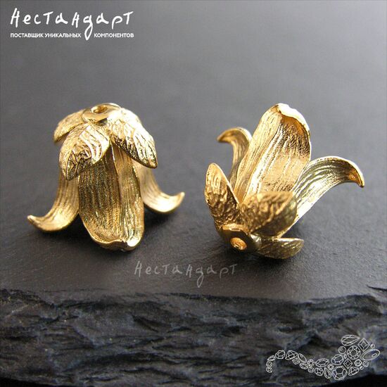 Чашечки для бусин Bellflower Gold Plated 13 мм, изображение 6