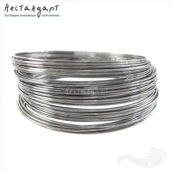 Мемори-проволока для браслета Gunmetal 60х0,8 мм (уп. 10 витков), изображение 4