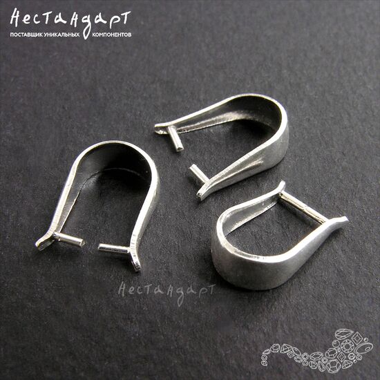 Бейл-держатель для кулона Clamp Sterling Silver 13 мм, изображение 2