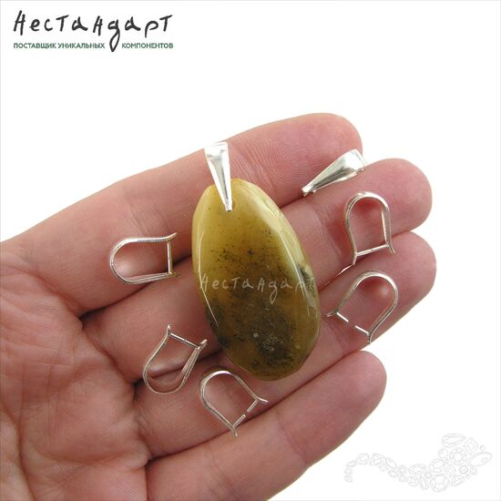 Бейл-держатель для кулона Clamp Sterling Silver 13 мм, изображение 3