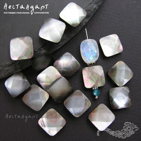 Перламутр натуральный Square 12 мм, изображение 2