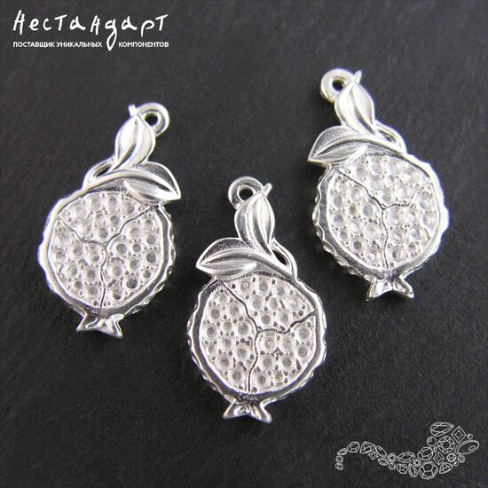 Подвеска Pomegranate Silver Plated 18,5 мм (левая), изображение 4