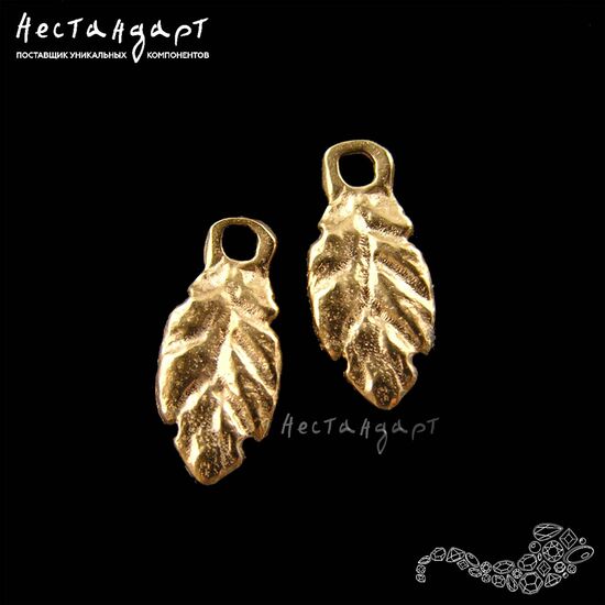 Подвеска Cameo Leaf Gold Plated 12х5 мм