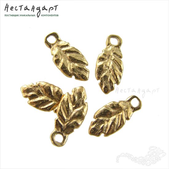 Подвеска Cameo Leaf Gold Plated 12х5 мм, изображение 2