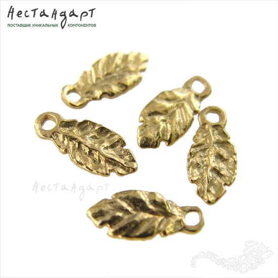 Подвеска Cameo Leaf Gold Plated 12х5 мм, изображение 6