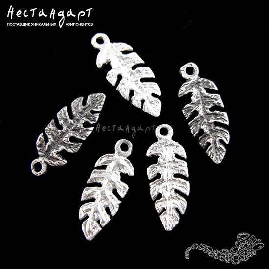 Подвеска Tropical Sheet Silver Plated 16х6 мм