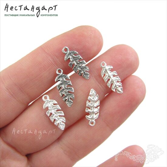 Подвеска Tropical Sheet Silver Plated 16х6 мм, изображение 2