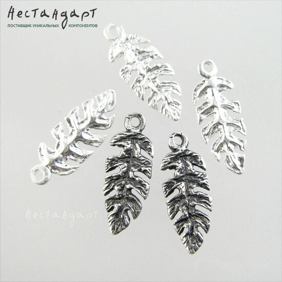 Подвеска Tropical Sheet Silver Plated 16х6 мм, изображение 3