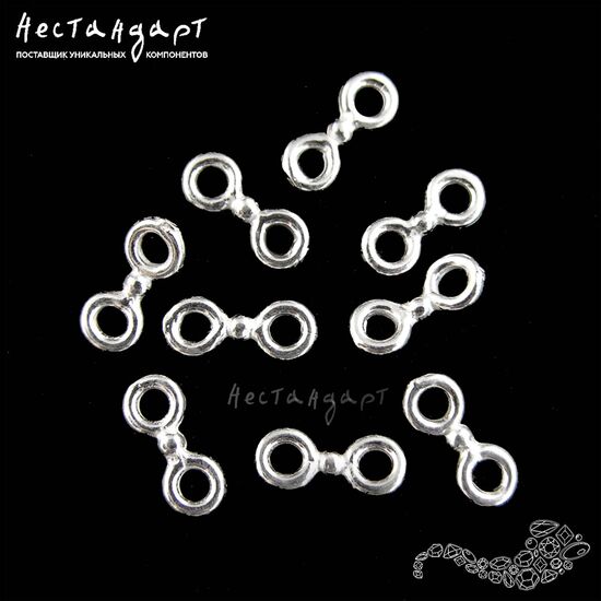 Коннектор-разделитель Doppio Sterling Silver 8,5 мм