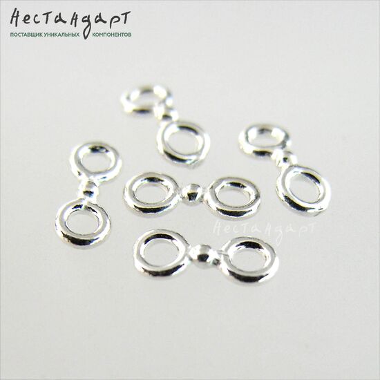 Коннектор-разделитель Doppio Sterling Silver 8,5 мм, изображение 4