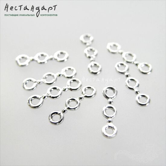 Коннектор-разделитель Triplo Sterling Silver 12 мм, изображение 4