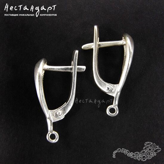 Швензы Boutonniere Sterling Silver 17х5 мм (пара), изображение 3