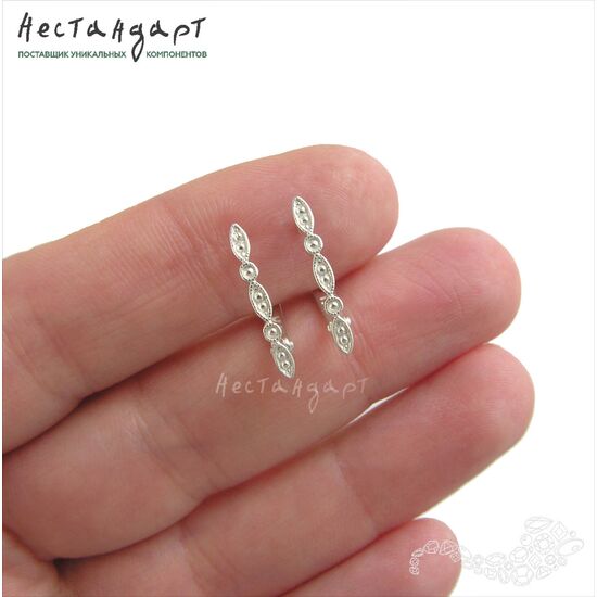 Швензы Monisto Sterling Silver 16х2 мм (пара), изображение 2