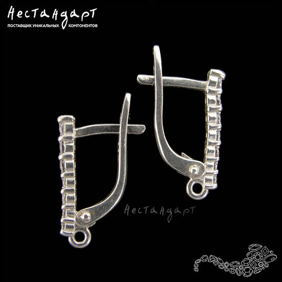 Швензы Traccia Sterling Silver 15,5х2,5 мм (пара), изображение 3