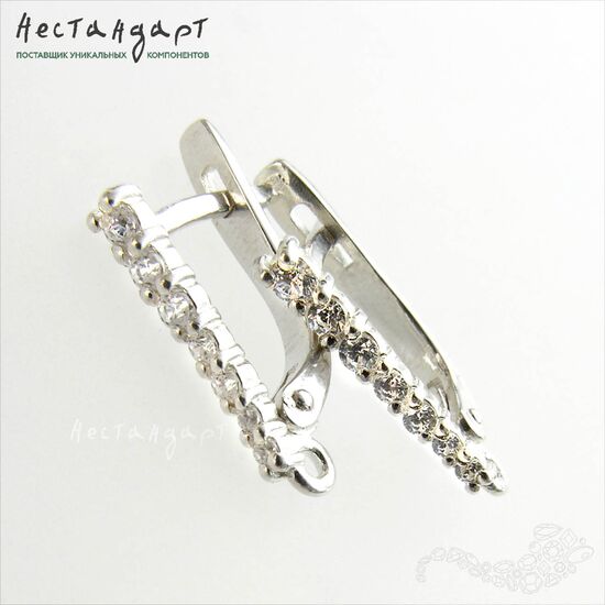 Швензы Traccia Sterling Silver 15,5х2,5 мм (пара), изображение 4