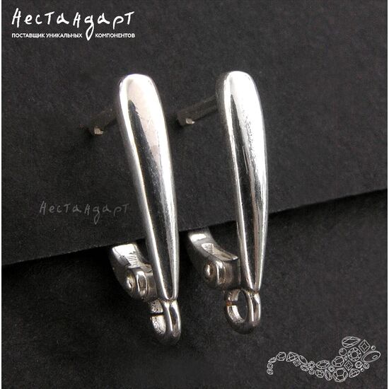Швензы Surface Sterling Silver 17х3 мм (пара), изображение 3