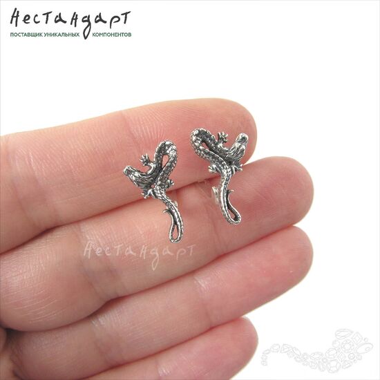 Швензы Antique Dragon Sterling Silver 17х9 мм (пара), изображение 2