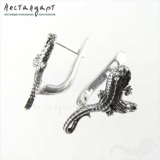 Швензы Antique Dragon Sterling Silver 17х9 мм (пара), изображение 5