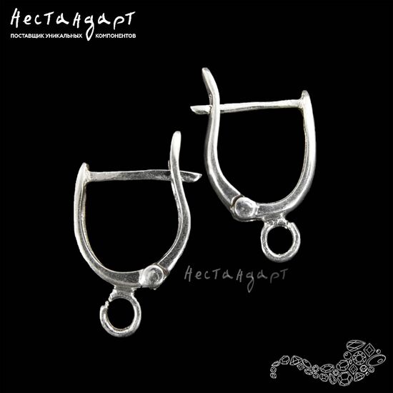 Швензы Flexure Sterling Silver Rhodium Plated 16,5 мм (пара), изображение 2