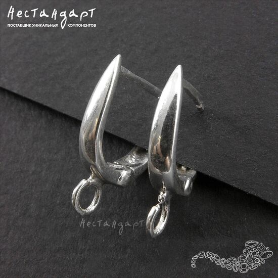 Швензы Flexure Sterling Silver Rhodium Plated 16,5 мм (пара), изображение 4