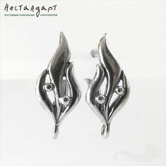 Швензы Forest Flower Silver Plated 18х8 мм (пара)