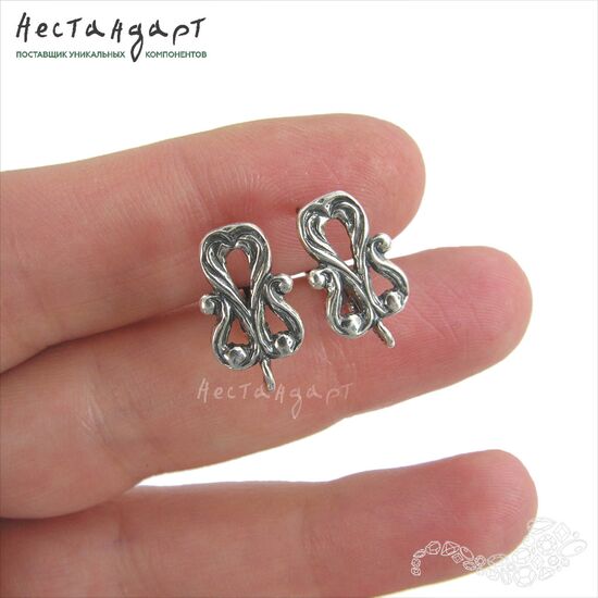 Швензы Ornament Silver Plated 16х8 мм (пара), изображение 2