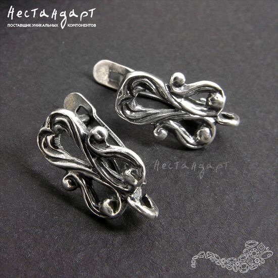 Швензы Ornament Silver Plated 16х8 мм (пара), изображение 3